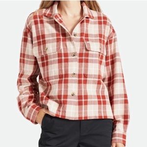 Like New • BRIXTON BOWERY BOYFRIEND FLANNEL L/S • Dusty Rose • Large